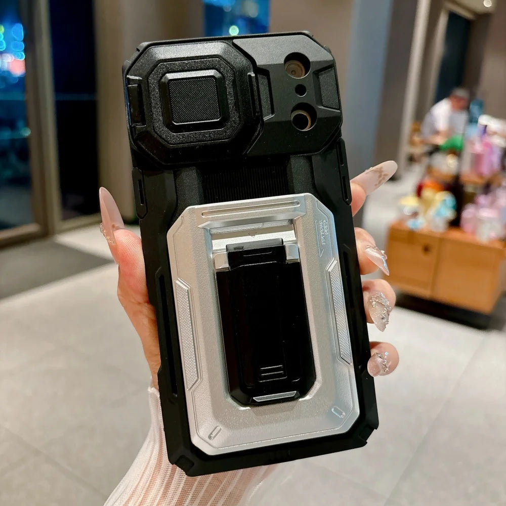 Phone Case For iPhone 17 16 15 14 13 Pro Max Plus Heavy Duty Protection With Sliding Camera Cover And Card Clip Cover Shockproof