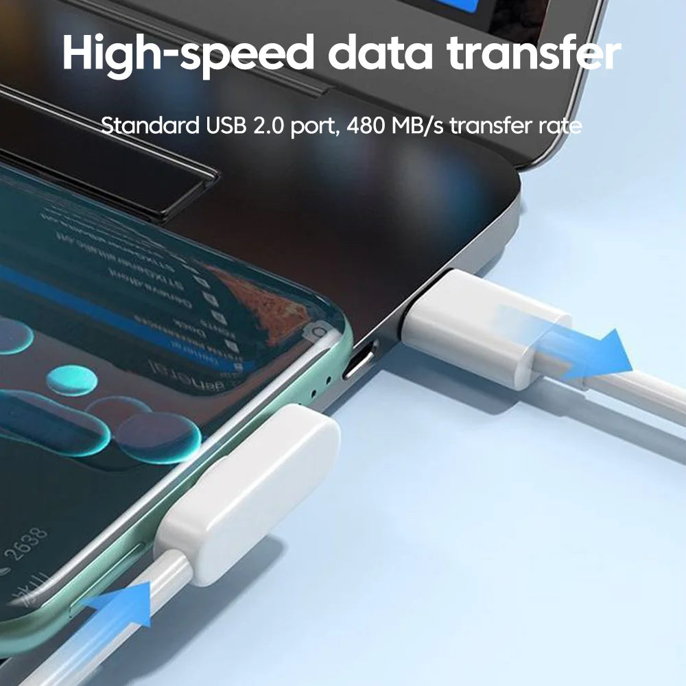 6A L-shaped 100W Fast Charging Data Cable Mobile Game Elbow USB A To Type C Cable High Speed Data Transfer USB Type C Cable
