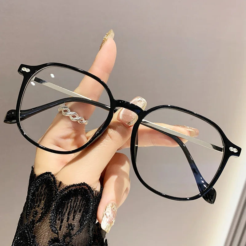 Anti-blue Light Glasses Reading Glasses Trendy Women's Large Frame Glasses Frame Fashionable Reading Glasses 6080