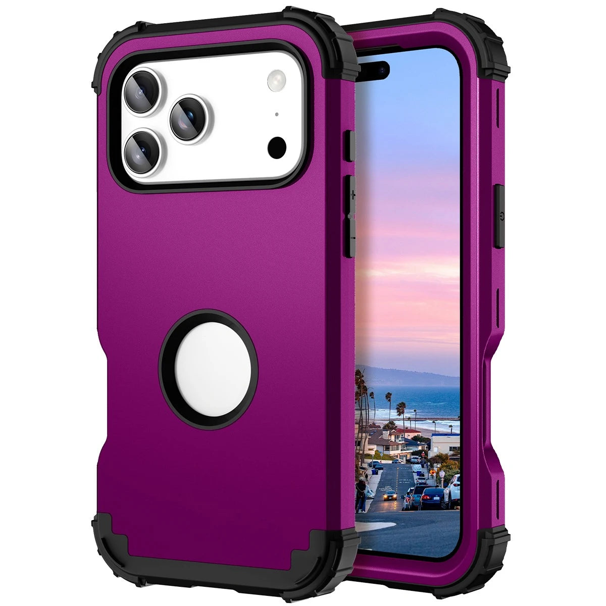 Heavy Duty Armor Defender Phone Case For iPhone 18 17 16 15 14 13 Pro Max Plus 17Air with Logo View Shockproof Protection Cover