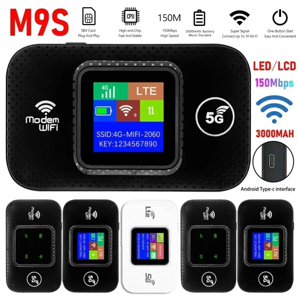 4G 5G WiFi 6 Mobile Hotspot Router Support 10 Users with SIM Card Slot Wireless Router Portable WiFi Hotspot for Home Travel