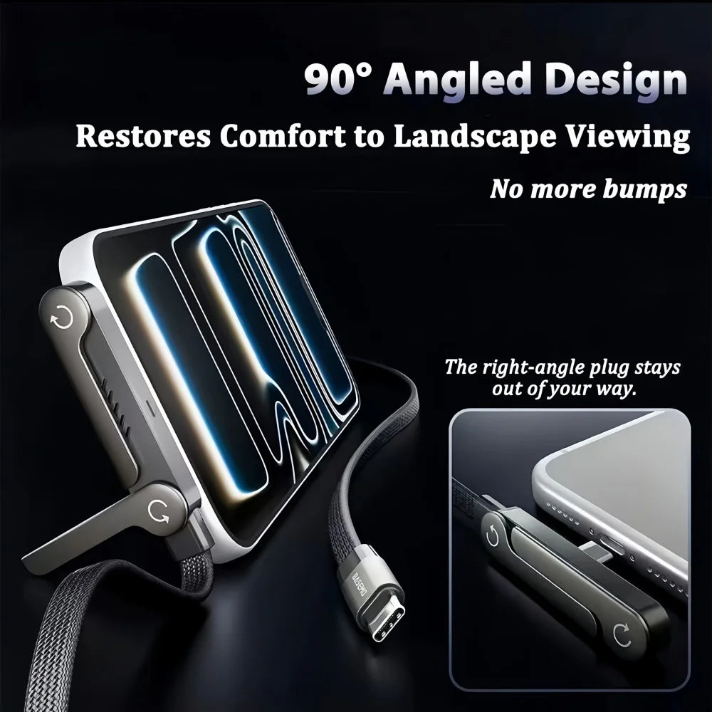 1/3PCS Foldable Charging Cable With Integrated Stand Fast Charging Cable Phone Tablet 240W Ultra-Fast Data Cable Phone Holder