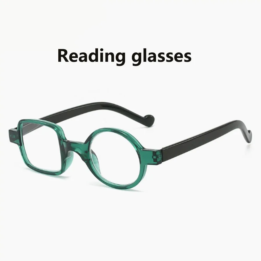Fashionable and Trendy Irregular Vintage Reading Glasses for Men and Women, Versatile for Everyday Use and Newspaper Reading