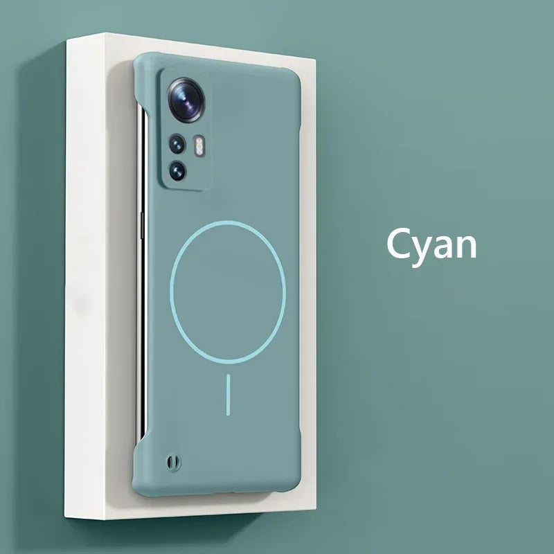 For Xiaomi 12  Frameless Magnetic Wireless Charging Phone Case For Xiaomi 12 Pro 12X Xiaomi12Pro 5G Slim Hard Back Cover