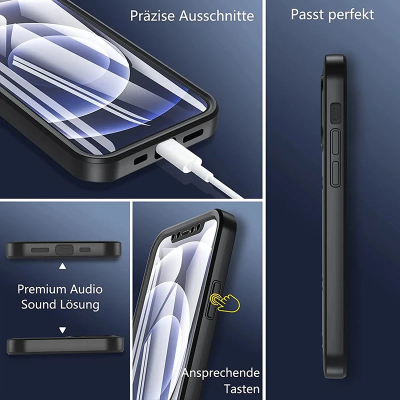 360 Full Cover Case For iPhone 17 Pro Max Air Capa For iPhone 18 Pro Max 14 15 Plus 16E 13 12 Mini Screen Protection Phone Cover