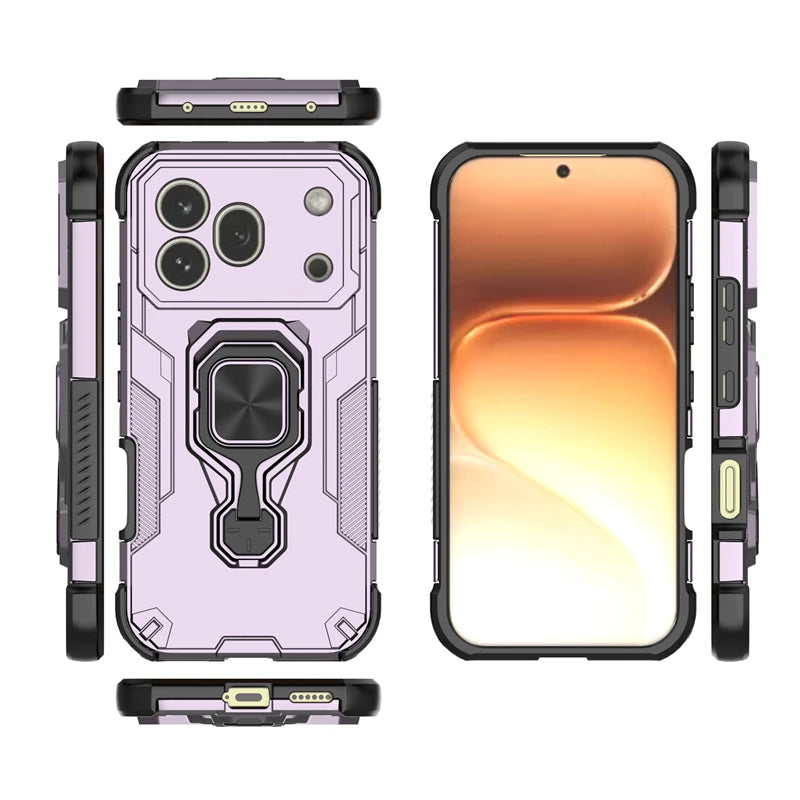 Heavy Armor Case For Honor 600 Magnetic Suction Stand Phone Holder Back Cover Honor 600 Pro Case For Honor 600 Case 6.57 inch