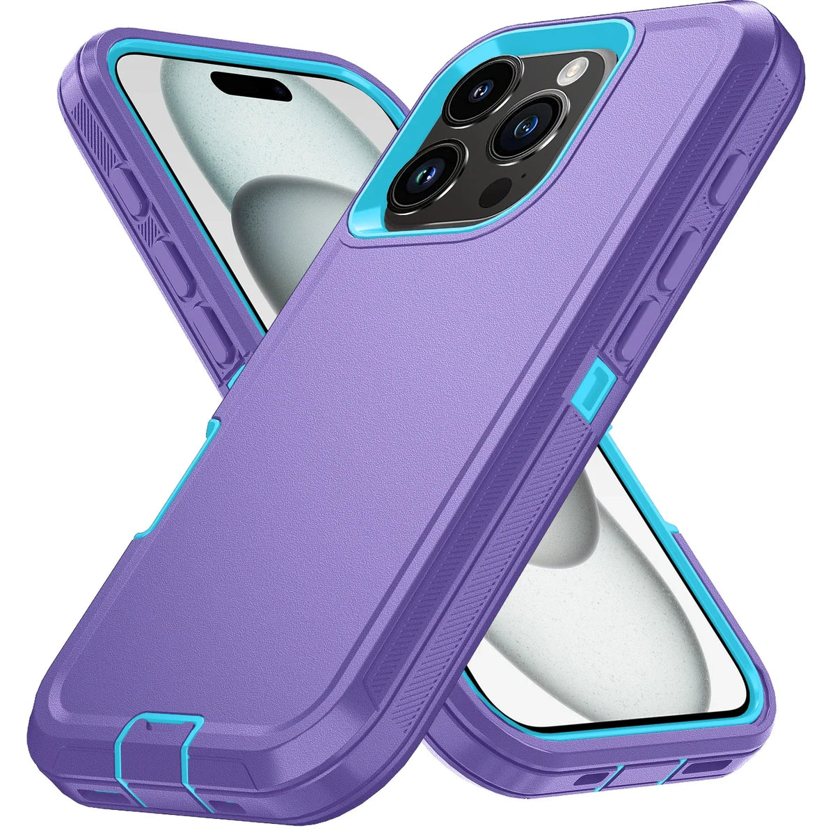 3-in-1 Heavy Duty Shockproof Armor Box Phone Cases for IPhone 18 17 Pro Max Air 16 E 15 14 Plus Dustproof Hard PC+TPU Back Cover