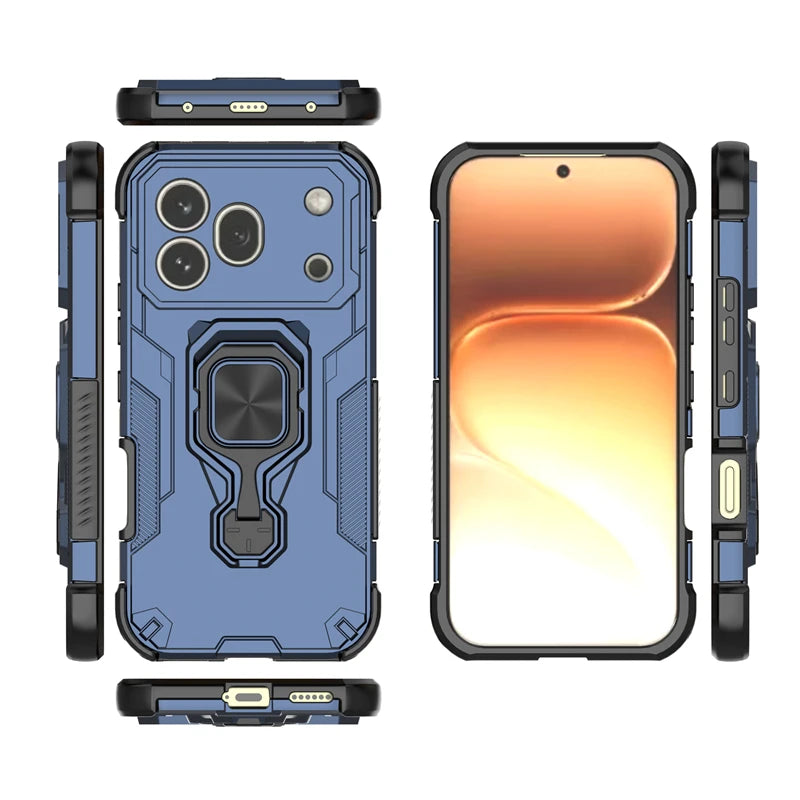 Heavy Armor Case For Honor 600 Magnetic Suction Stand Phone Holder Back Cover Honor 600 Pro Case For Honor 600 Case 6.57 inch