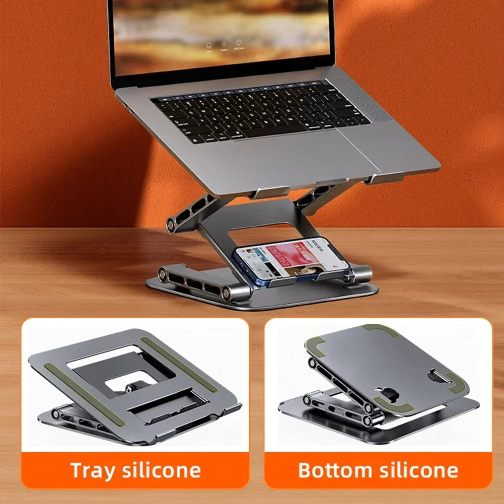 New Foldable Laptop Stand 3 Layer Adjustable Height Metal Notebook Stand Tablet Stand for Laptops/tablets/mobile Phones