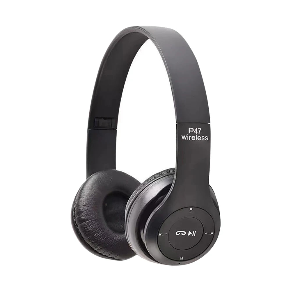 P47 Wireless Earphones 5.0 Bluetooth Headset Folding Series HiFi Stereo Bass Sports Game Headset With Mic For Mobile Phone Game