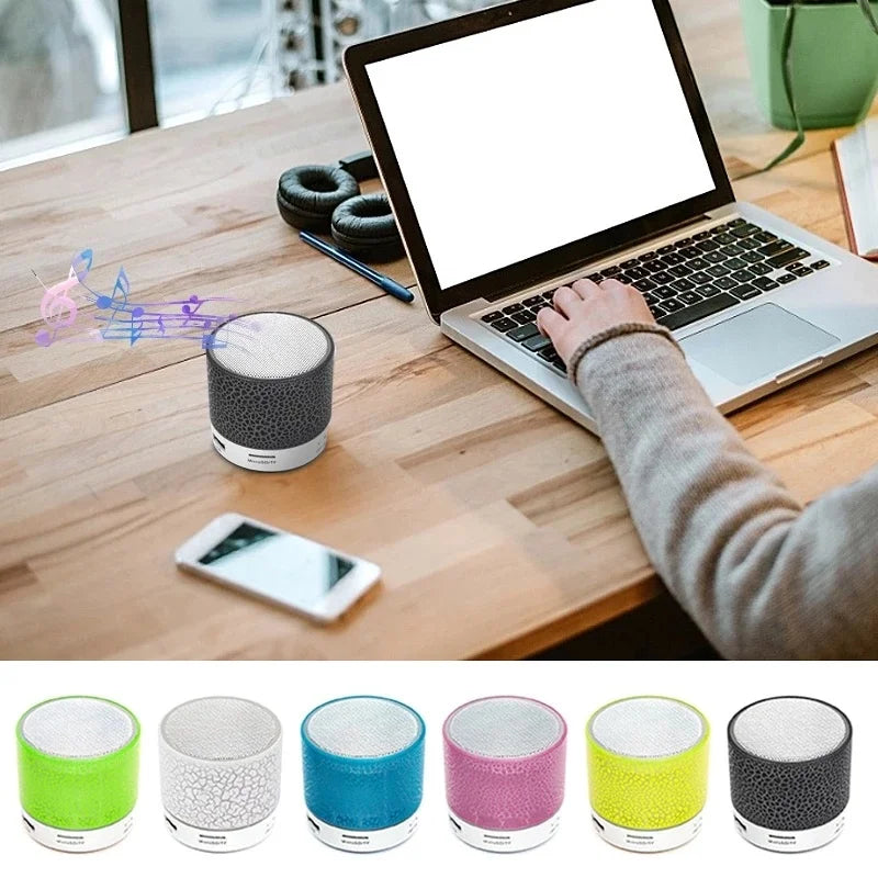 Mini Bluetooth Speaker Wireless Loud Speaker Crack LED SD Card USB Subwoofer Portable MP3 Music Sound Column For Computer Laptop