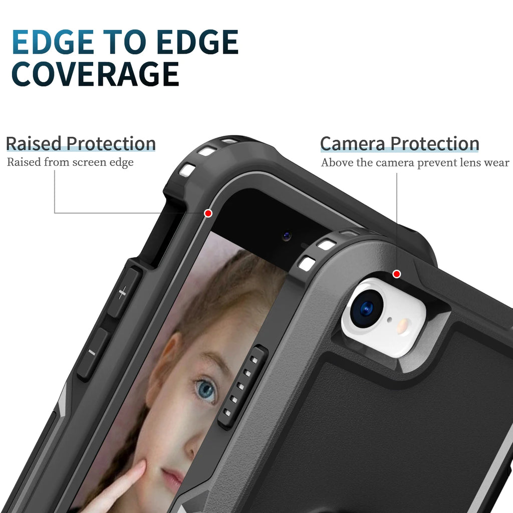 Heavy Duty Drop Protection Kickstand Rugged Shockproof/Dust Proof 3-Layer Phone Case For iPhone 6 6S/7/8/SE 2020 2022