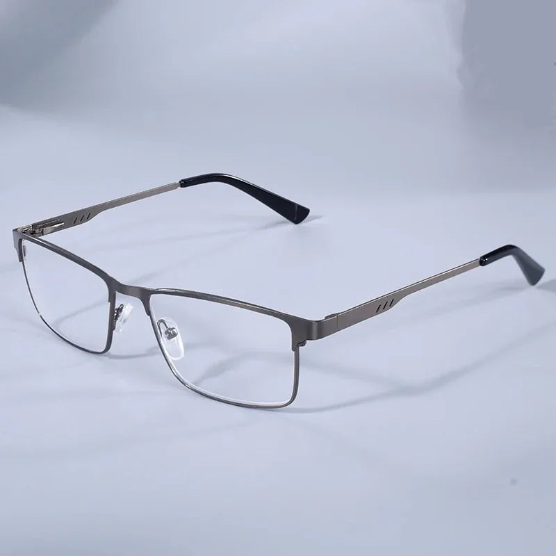 +0.75 1.25 1.5 1.75 2.0 2.25 2.75 Anti Blue Mens Glasses Men Square Metal Large Frame Reading Presbyopia Glasses Gafas Lectura