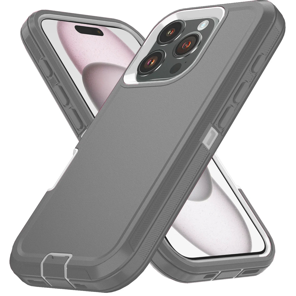 3-in-1 Heavy Duty Shockproof Armor Box Phone Cases for IPhone 18 17 Pro Max Air 16 E 15 14 Plus Dustproof Hard PC+TPU Back Cover
