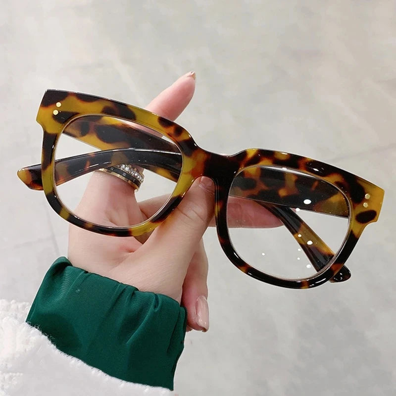 Anti-blue light square reading glasses, reading glasses for men and women, prescription reading glasses