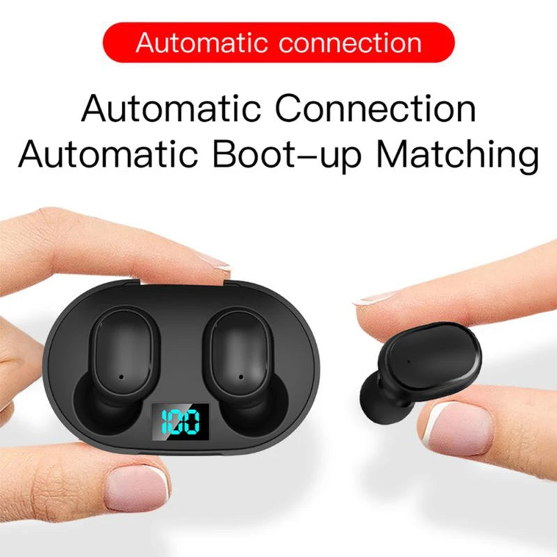 Air E6S TWS Bluetooth Earphones 5.2 Wireless Headphones with Mic Charging Box Handsfree Earbuds for Noise Reduction Headset