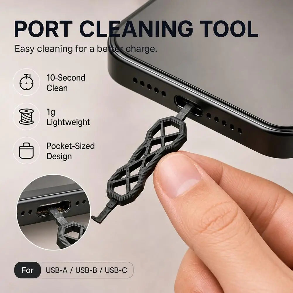 1/10Pcs 3D Printing Disposable Charging Port Cleaner Dual-End USB C Phone Dust Remover Tool For USB A USB B USB C