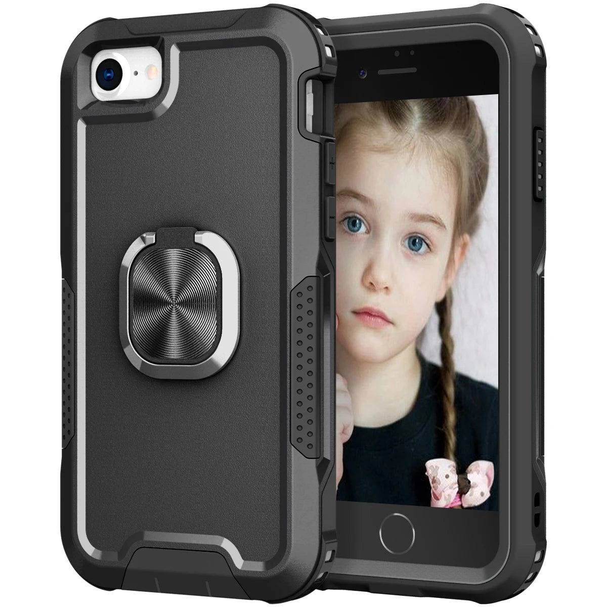 Heavy Duty Drop Protection Kickstand Rugged Shockproof/Dust Proof 3-Layer Phone Case For iPhone 6 6S/7/8/SE 2020 2022