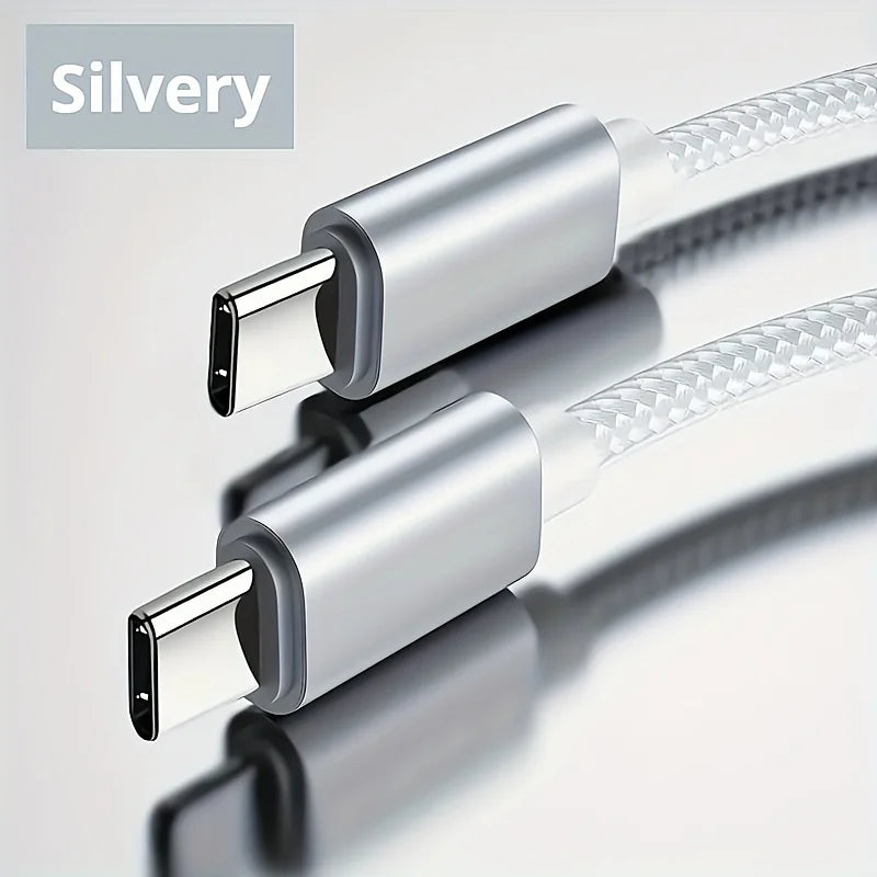 60W Quick Charger Type C To Type C 1M 2M 3M Cables PD Fast Charger Data Cable