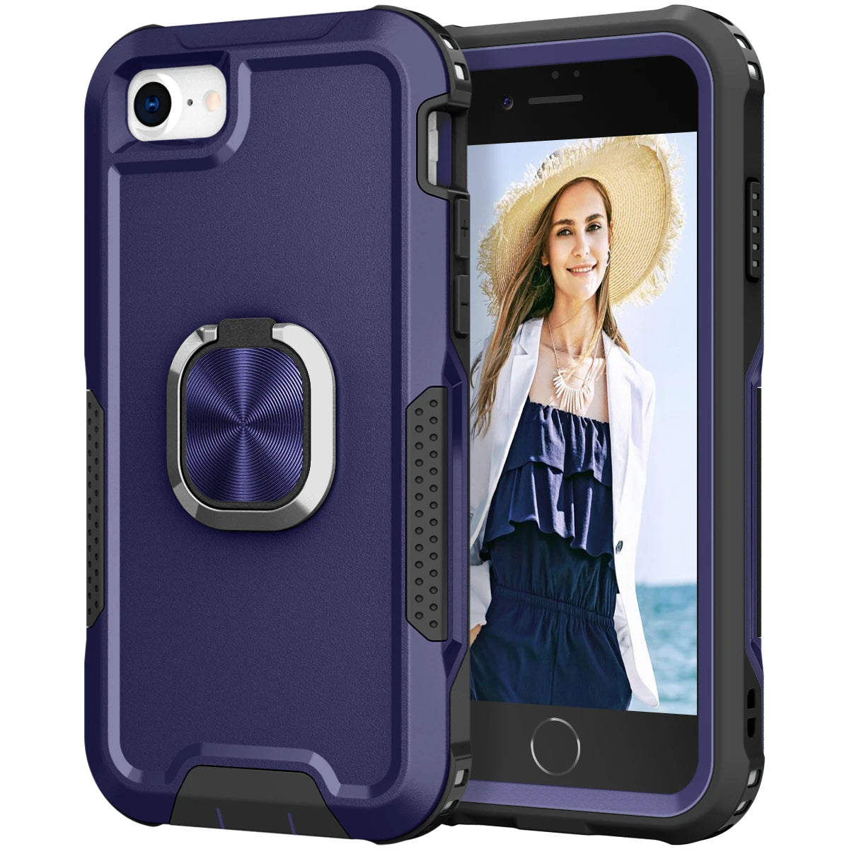 Heavy Duty Drop Protection Kickstand Rugged Shockproof/Dust Proof 3-Layer Phone Case For iPhone 6 6S/7/8/SE 2020 2022