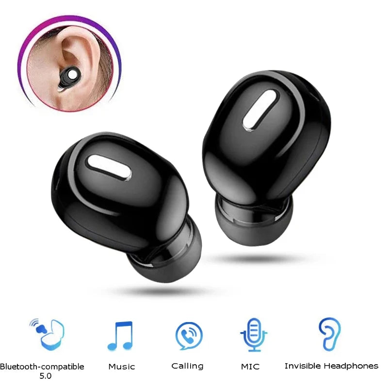 X9 Mini Wireless Earphones Invisible Single Mini Sports Bluetooth Headphone Handsfree Stereo Headset With Mic For Mobile Phone