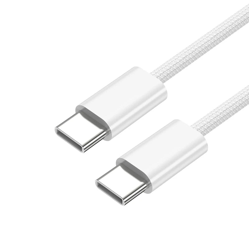 240W USB C to C Cable 2M Type C Fast Charging Cable Braided Cord for MacBook Air Pro iPhone 16 17E Pro Ipad DELL Laptop Charger
