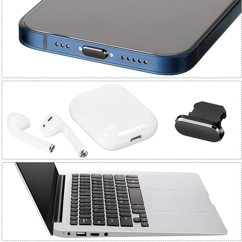 Mobile Phone Charging Port Dust Plug for iPad iPhone 15 for Shower Port Cleaner Kit Computer Keyboard Cleaner Tool Cleaner Brush