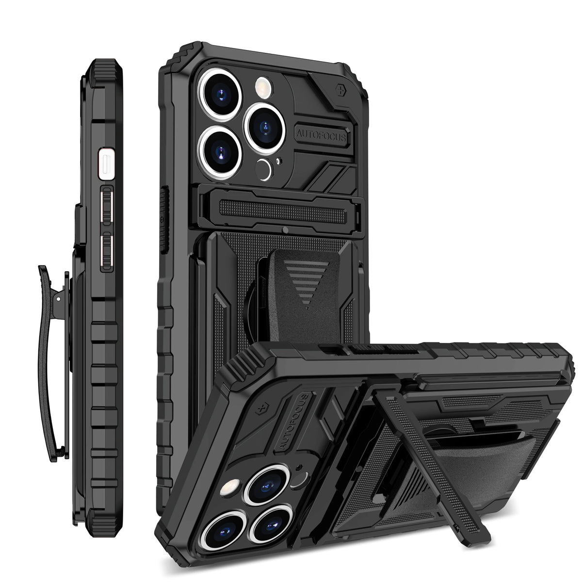 Heavy Duty Armor Case For iPhone 16 15 Pro Max 14 Plus 13 12 11 X XS Max XR Cover Belt Clip Holster Kickstand Coque Funda