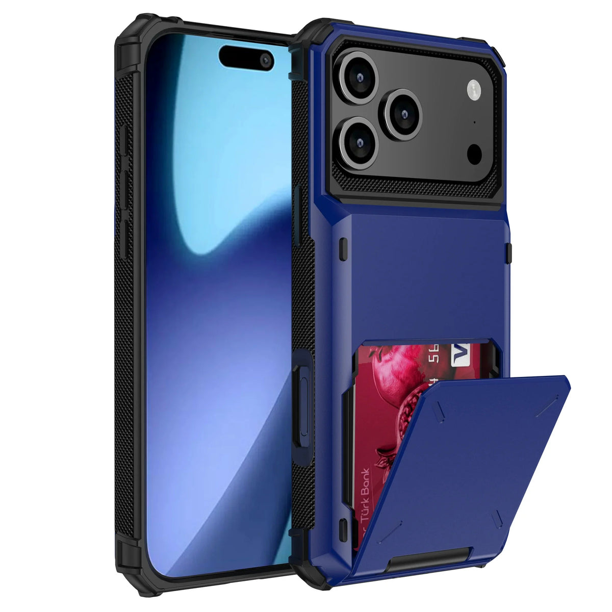 Case For iPhone 18 Pro Max 18 Pro 17 Pro Max 17 Pro Card Holder Heavy Duty Wallet Hidden Flip Slot Protective Hard Back Cover