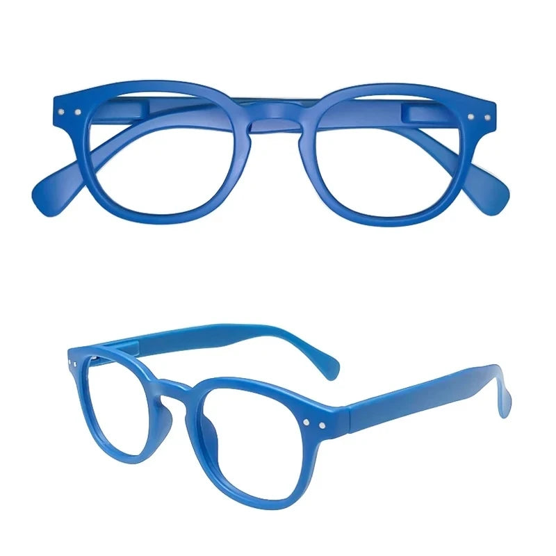 Reading Glasses for Men/Women,Style Design Round Frame,Spring HInge Lightweight Prescription Readers Eyeglasses