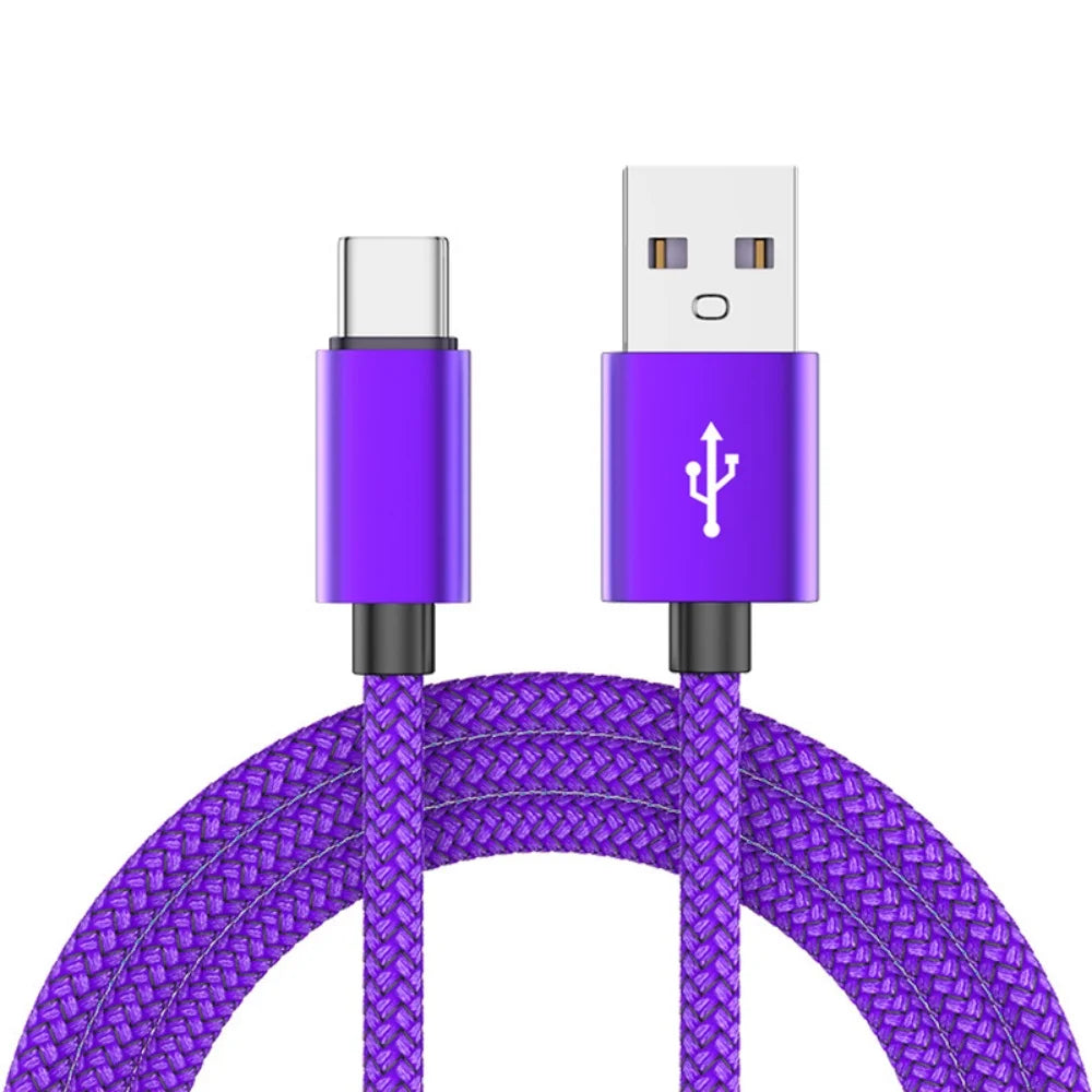 Fast Charging USB Type-C Cable, Nylon Braided,60W USB-A To USB-C Android Charging Cord