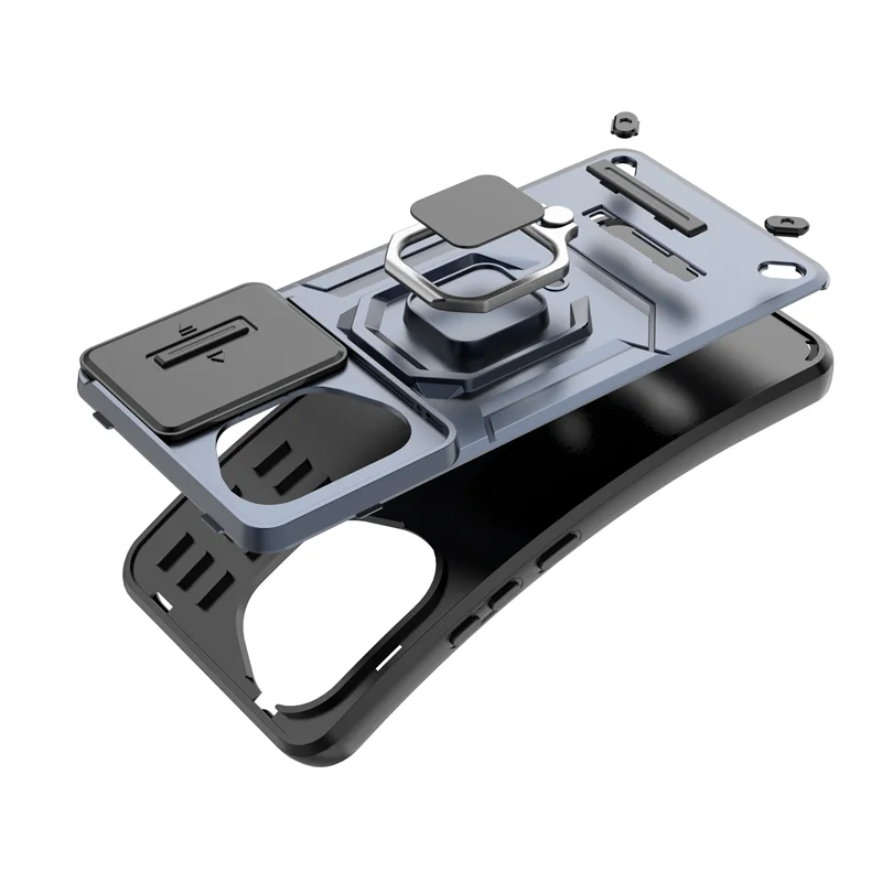 For Honor 400 Case Slide Windows Cover Honor 400 Funda Coque Battle Stand Holder Push Lens Shockproof Phone Case Honor 400