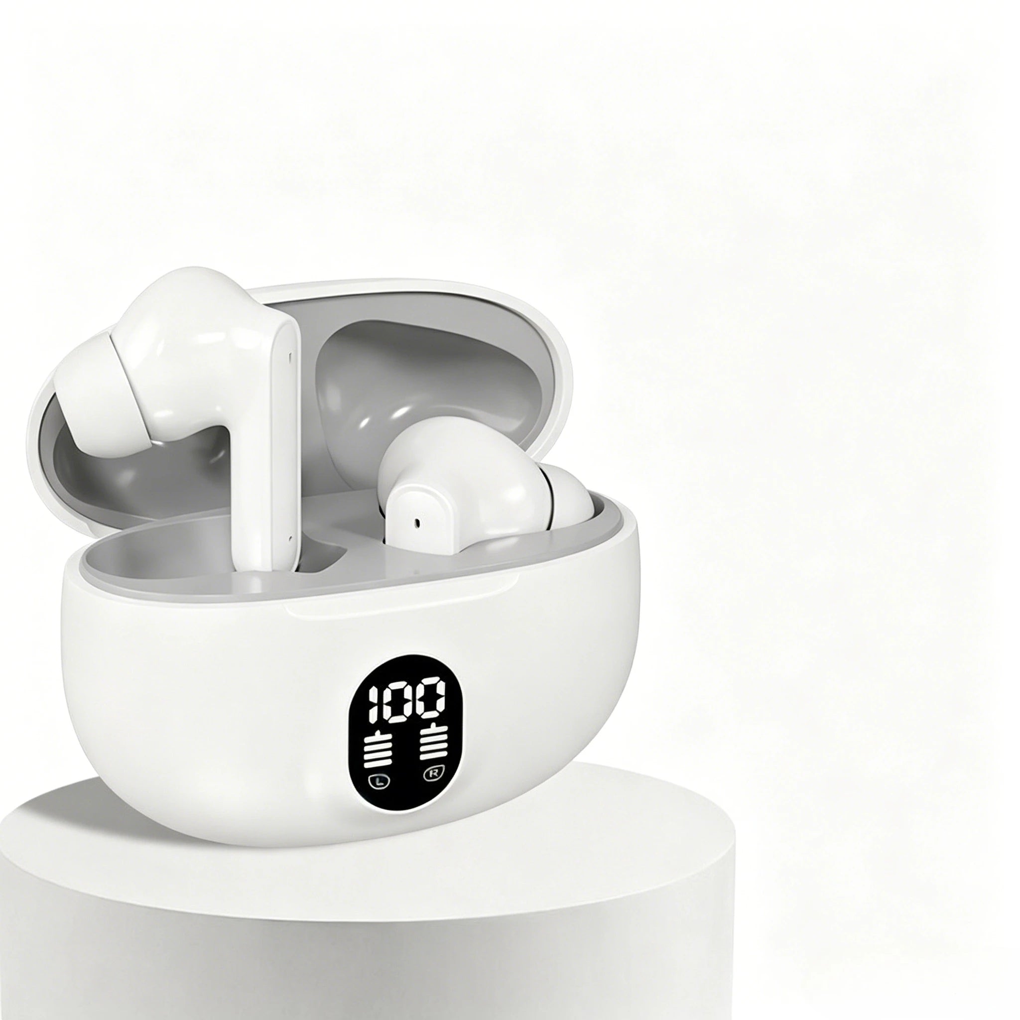 Mini Slim TWS Wireless Bluetooth Earbuds Noise Isolation Long Playtime Battery Built-In Mic for Hands-Free Calls Music Streaming