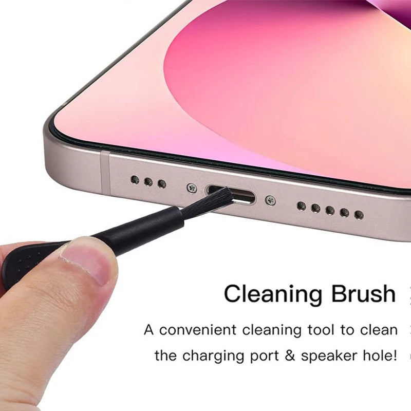 66pcs Mobile Phone Charging Port Dust Plug Removal Cleaner Kit Universal Phone Dustproof Cleaning Brush For IPhone Huawei Xiaomi