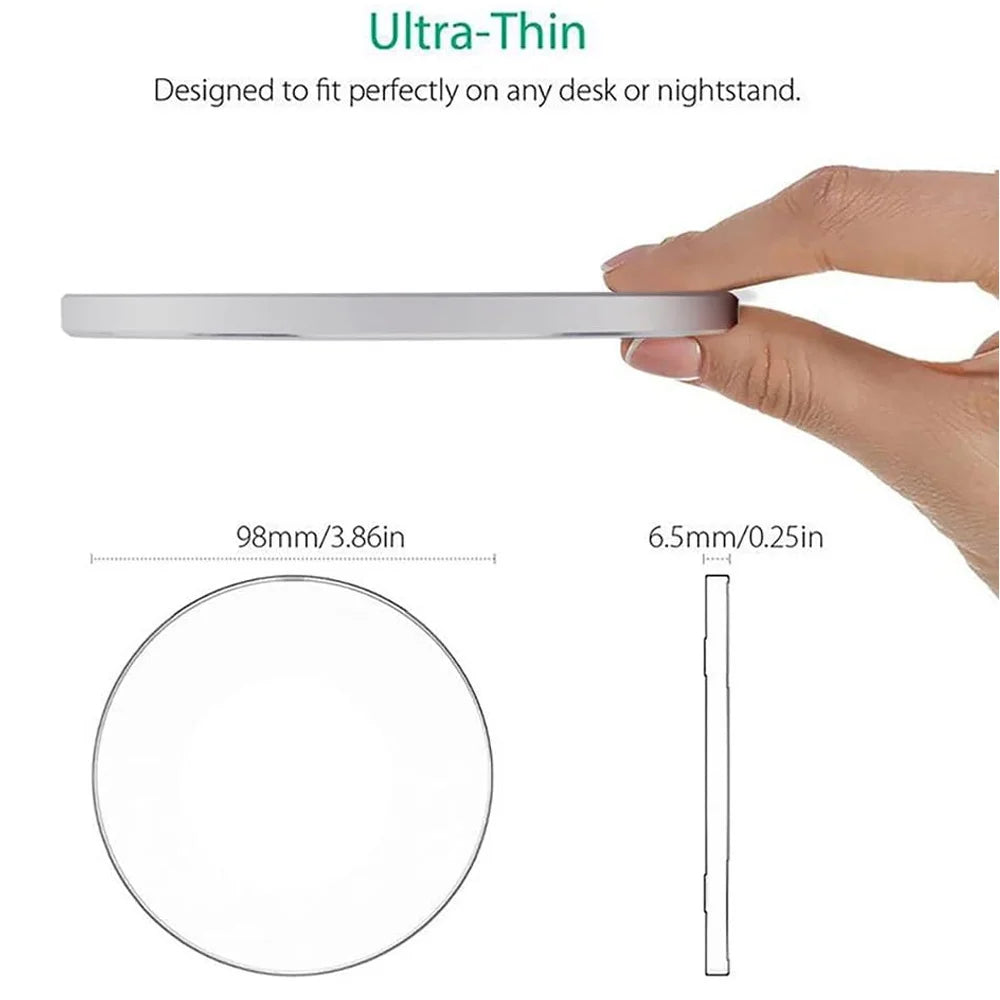 15W Fast Magnetic Wireless Charger | for IPhone17 16 15 14 13 Pro XS Max Mini X XR, USB Connector, Travel Operating Voltage ≤36