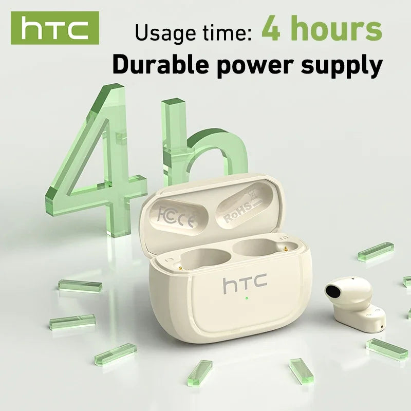 HTC NE51 Bluetooth V6.0 Earphone AI Translation Earbuds Noise Reduction Wireless Headphones HD Long-Life Bluetooth Earphones