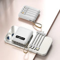 Portable Mini Power Bank 20000mAh Large Capacity Fast Charging Powerbank with 4 Lines External Battery Charger for iPhone Xiaomi
