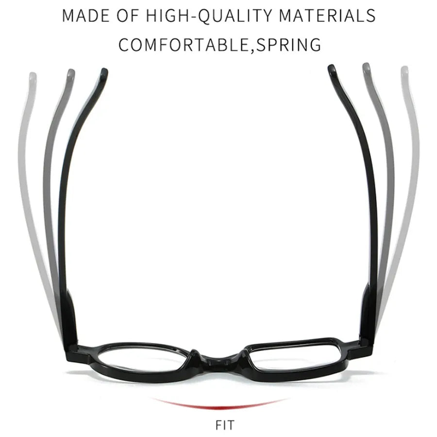 Fashionable and Trendy Irregular Vintage Reading Glasses for Men and Women, Versatile for Everyday Use and Newspaper Reading
