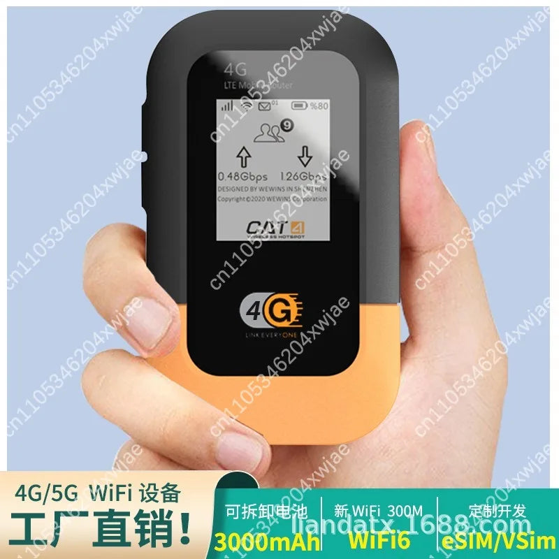 4G global pass eSIM hotspot wireless portable WiFi mobile WiFi6 router travel portable outdoor sharing