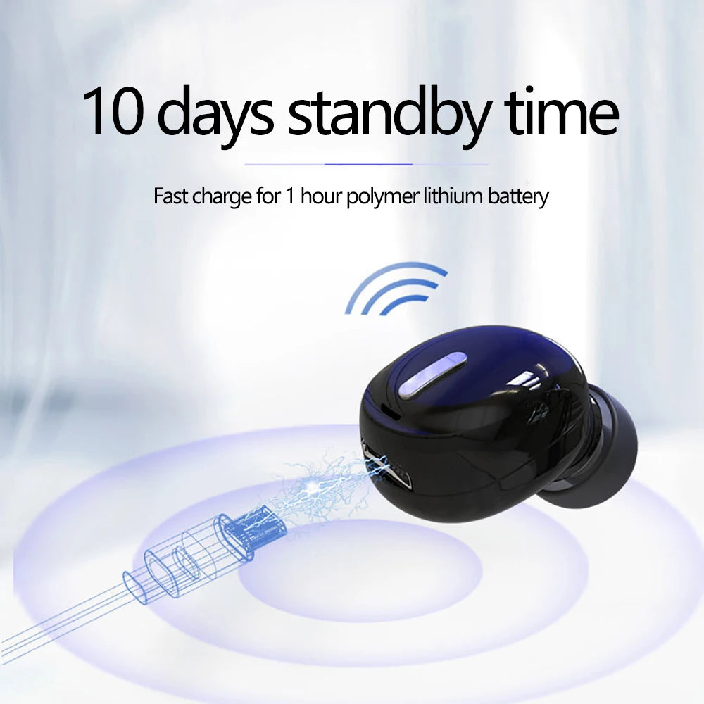 X9 Mini Wireless Earphones Invisible Single Mini Sports Bluetooth Headphone Handsfree Stereo Headset With Mic For Mobile Phone
