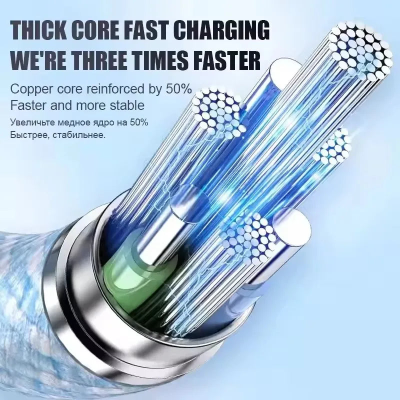 20W USB Fast Charging Braided Cable For iPhone 11 12 Mini 13 14 Pro Max X XR XS 6 6S 7 8 Plus SE Quick Charge Phone Cables 1m 2m