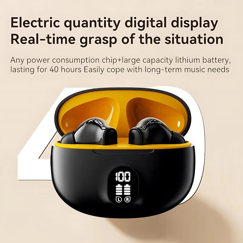Mini Slim TWS Wireless Bluetooth Earbuds Noise Isolation Long Playtime Battery Built-In Mic for Hands-Free Calls Music Streaming