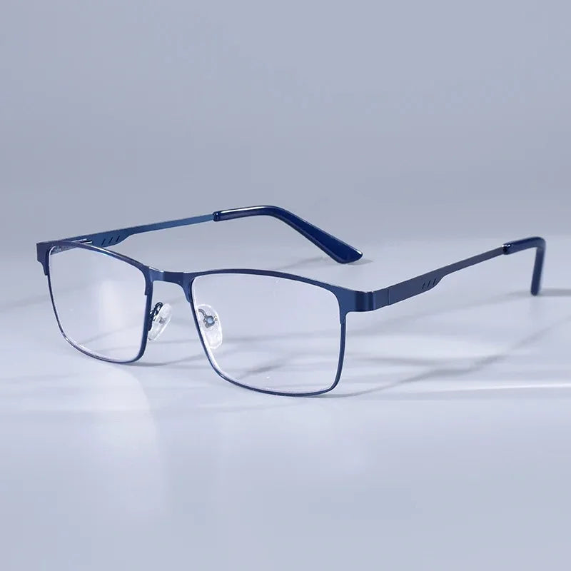 +0.75 1.25 1.5 1.75 2.0 2.25 2.75 Anti Blue Mens Glasses Men Square Metal Large Frame Reading Presbyopia Glasses Gafas Lectura