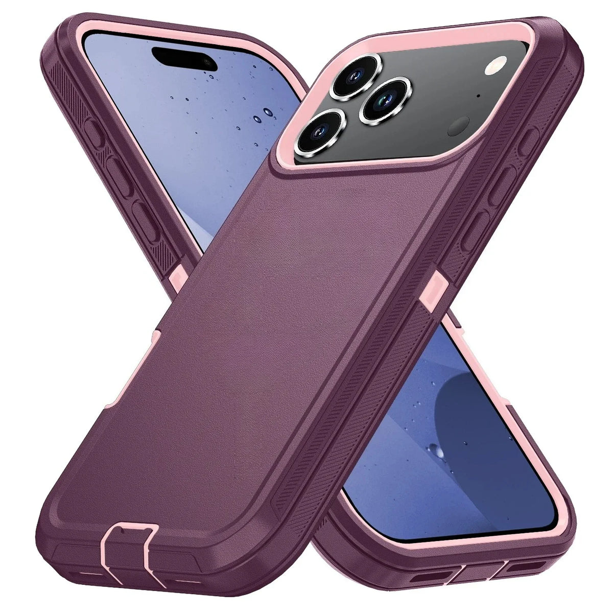 3-in-1 Heavy Duty Shockproof Armor Box Phone Cases for IPhone 18 17 Pro Max Air 16 E 15 14 Plus Dustproof Hard PC+TPU Back Cover