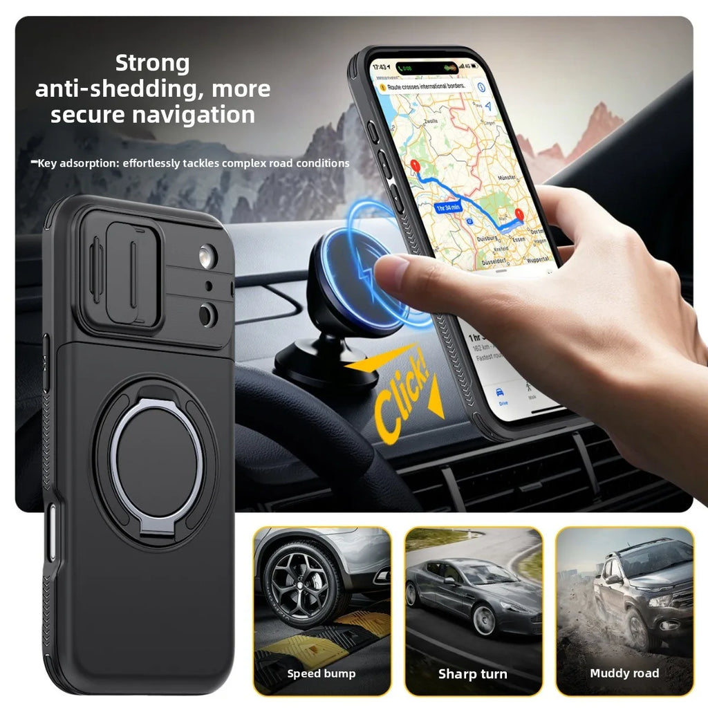 Heavy Duty Wallet Case for IPhone 18 17 16 15 14 13 12 Pro Max 17E 16E Shockproof Armor & Card Stand Holder Cover