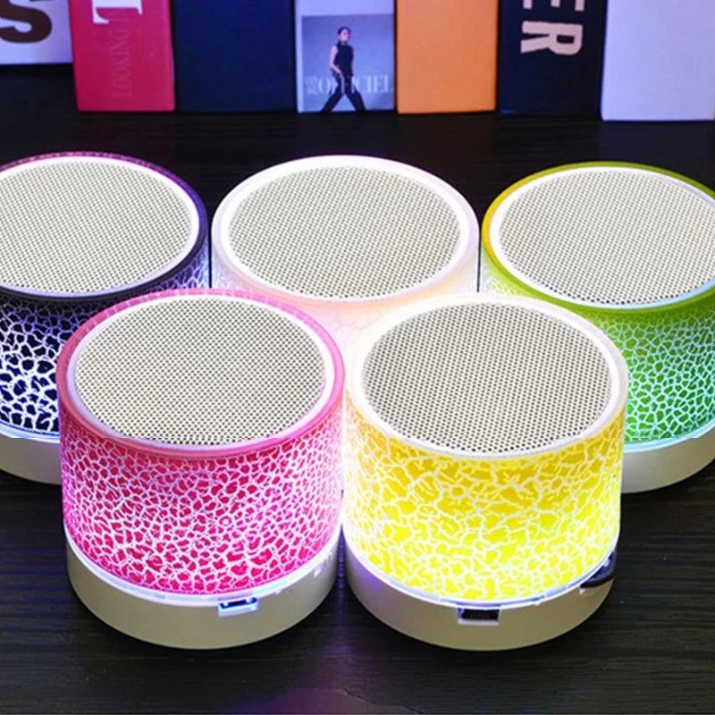 Mini Bluetooth Speaker Wireless Loud Speaker Crack LED SD Card USB Subwoofer Portable MP3 Music Sound Column For Computer Laptop