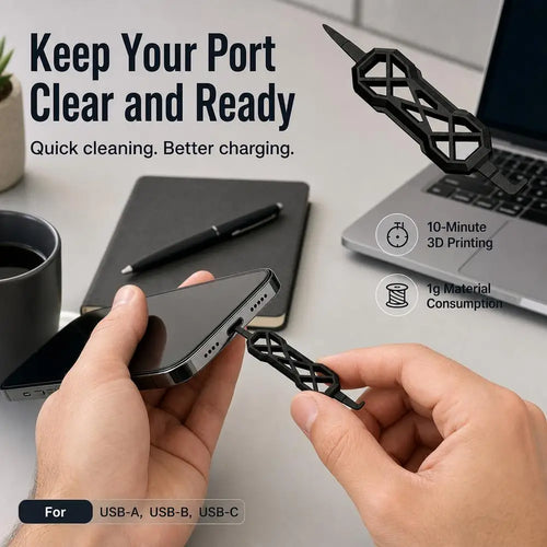 1/10Pcs 3D Printing Disposable Charging Port Cleaner Dual-End USB C Phone Dust Remover Tool For USB A USB B USB C