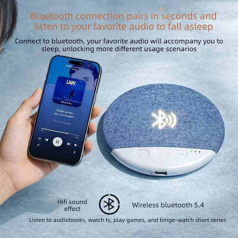 Mini Wireless Bluetooth Noise Sleep Speaker Under Pillow High Tech Sound Disc Portable Rechargeable Gift for Insomnia Relaxation