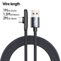 6A L-shaped 100W Fast Charging Data Cable Mobile Game Elbow USB A To Type C Cable High Speed Data Transfer USB Type C Cable