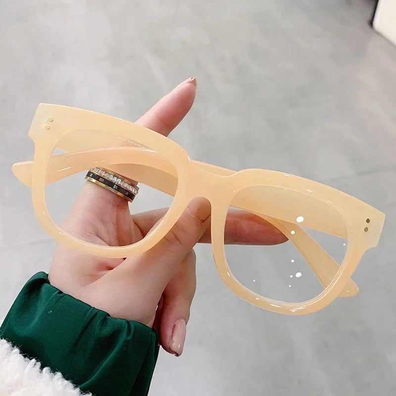 Anti-blue light square reading glasses, reading glasses for men and women, prescription reading glasses